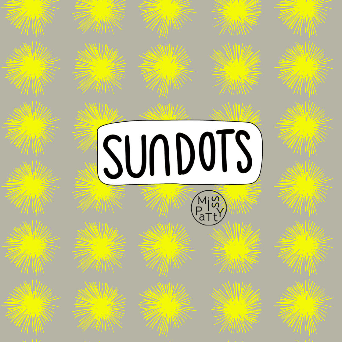 Bio Webware Stoff  -  Sundots  - MissPatty, Frühling, Sommer, grau, gelb, Herren, 100% Bio-Baumwolle