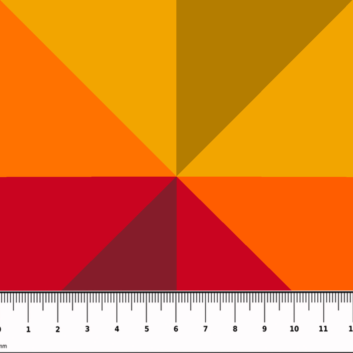 Bio Webware Stoff  -  Autumn Triangles  - KimbusMom, orange, braun, 100% Bio-Baumwolle