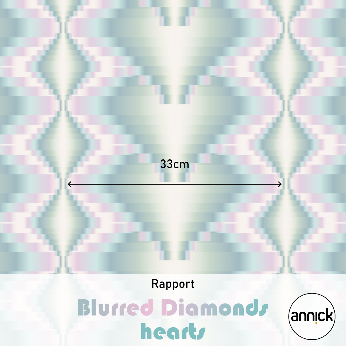 Bio Webware Stoff  -  Blurred Diamond hearts  - Annick, bunt, Abstrakt, 100% Bio-Baumwolle