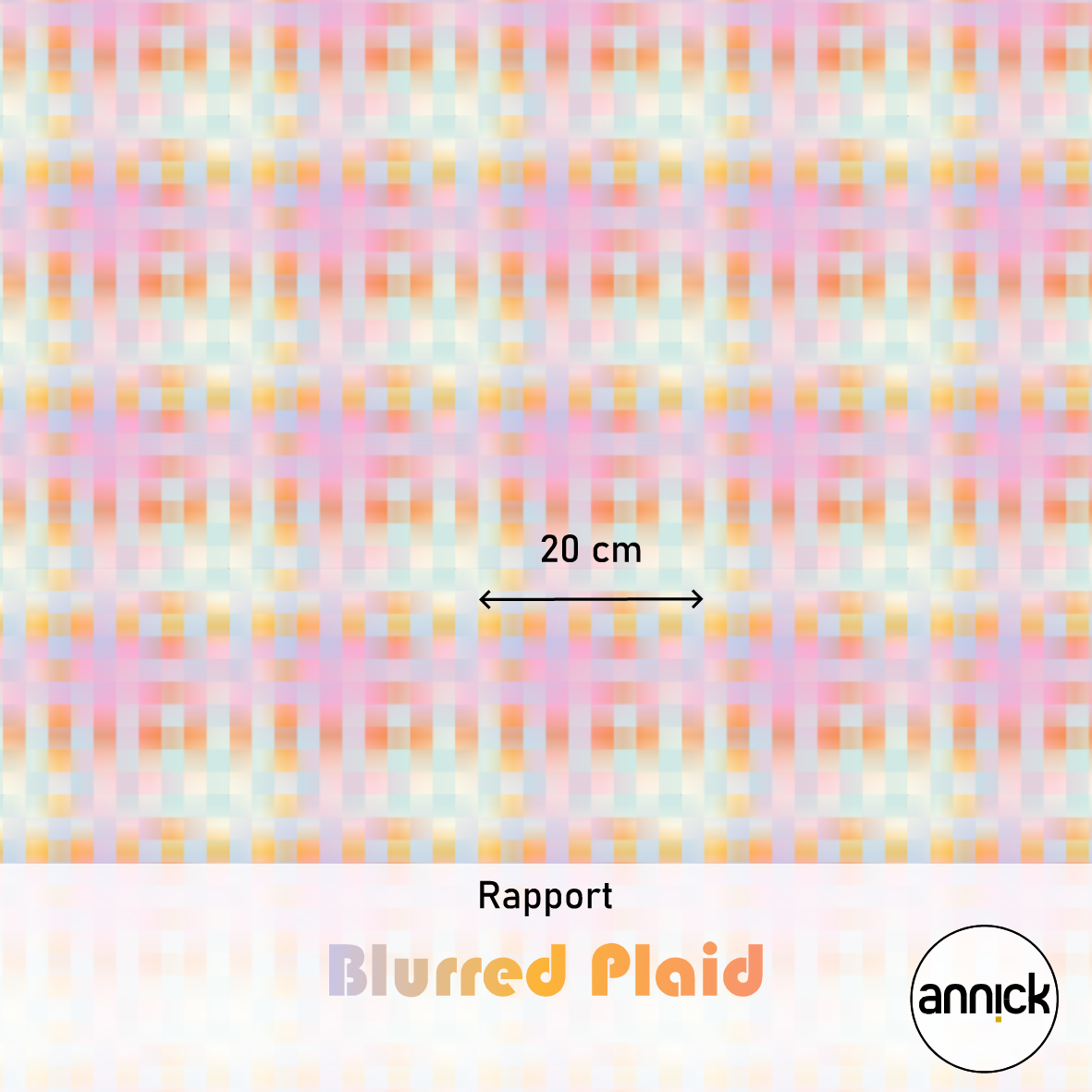 Bio Webware Stoff  -  Blurred Plaid  - Annick, bunt, Kariert, Abstrakt, 100% Bio-Baumwolle