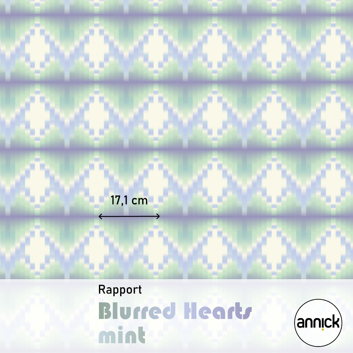 Bio Webware Stoff  -  Blurred Hearts  - Annick, bunt, Abstrakt, 100% Bio-Baumwolle