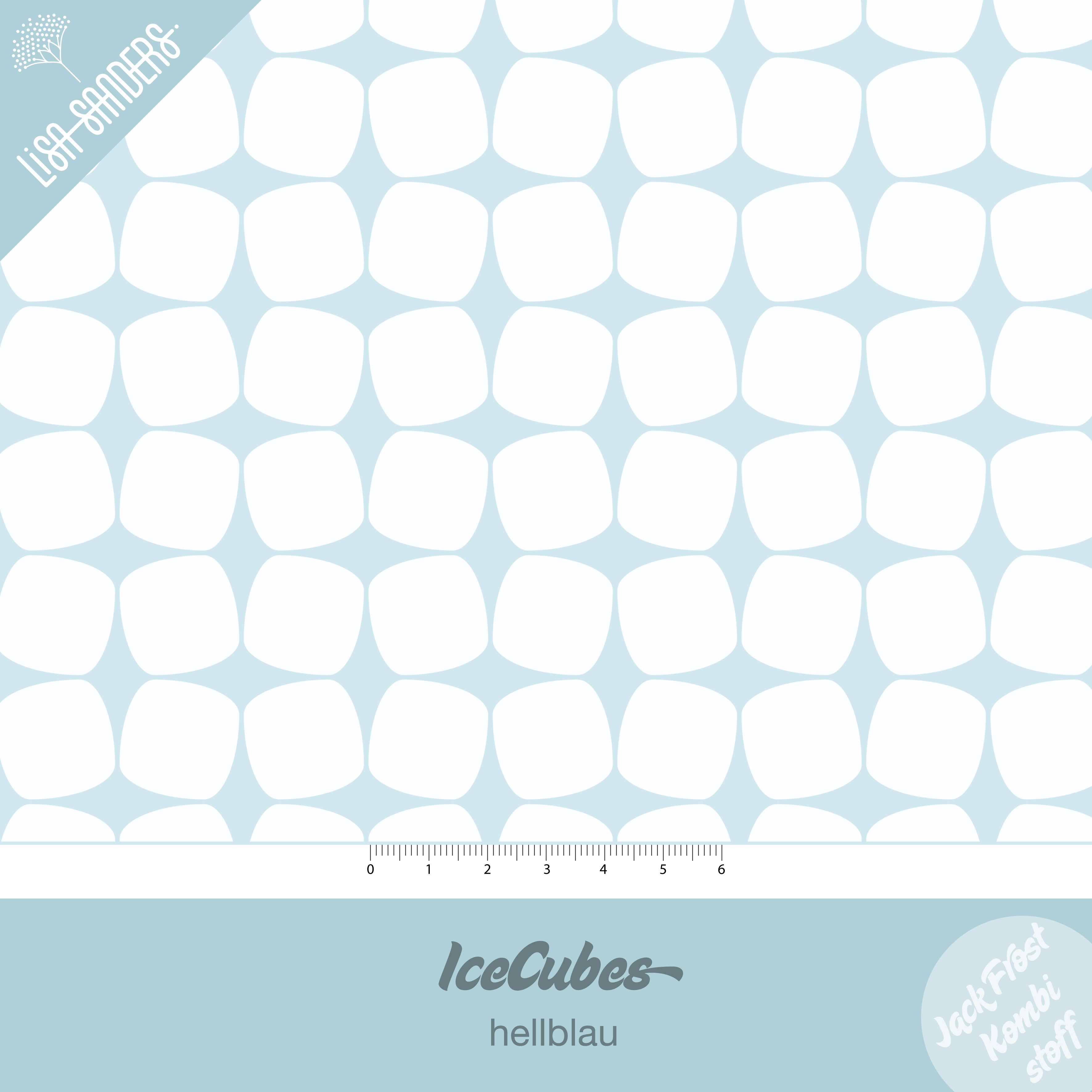 Bio Webware Stoff  - Ice Cube Hellblau - LisaSanders, Winter, Geometrische Muster, blau, 100% Bio-Baumwolle