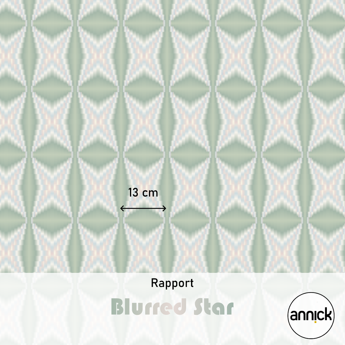 Bio Webware Stoff  -  Blurred Star  - Annick, bunt, Abstrakt, 100% Bio-Baumwolle