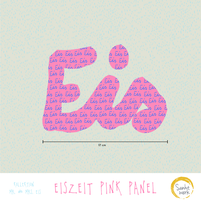 1,0 m Panel Eiszeit Pink
