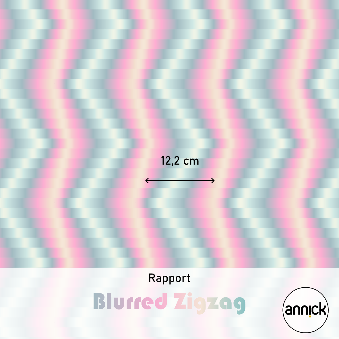 Bio Webware Stoff  -  Blurred ZigZag  - Annick, bunt, Abstrakt, 100% Bio-Baumwolle