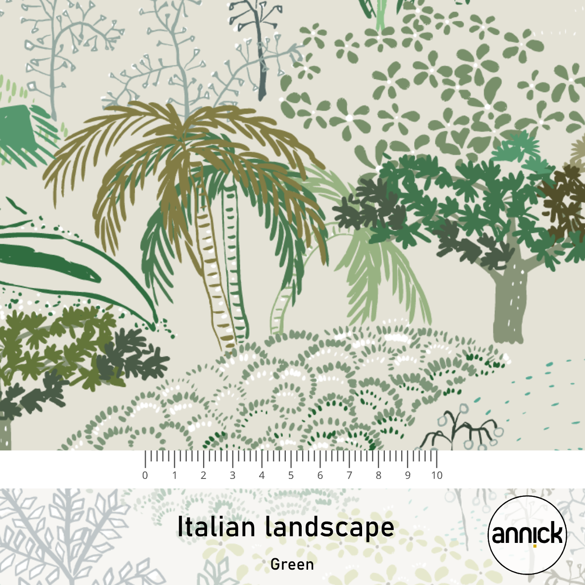 Italian Landscape Green