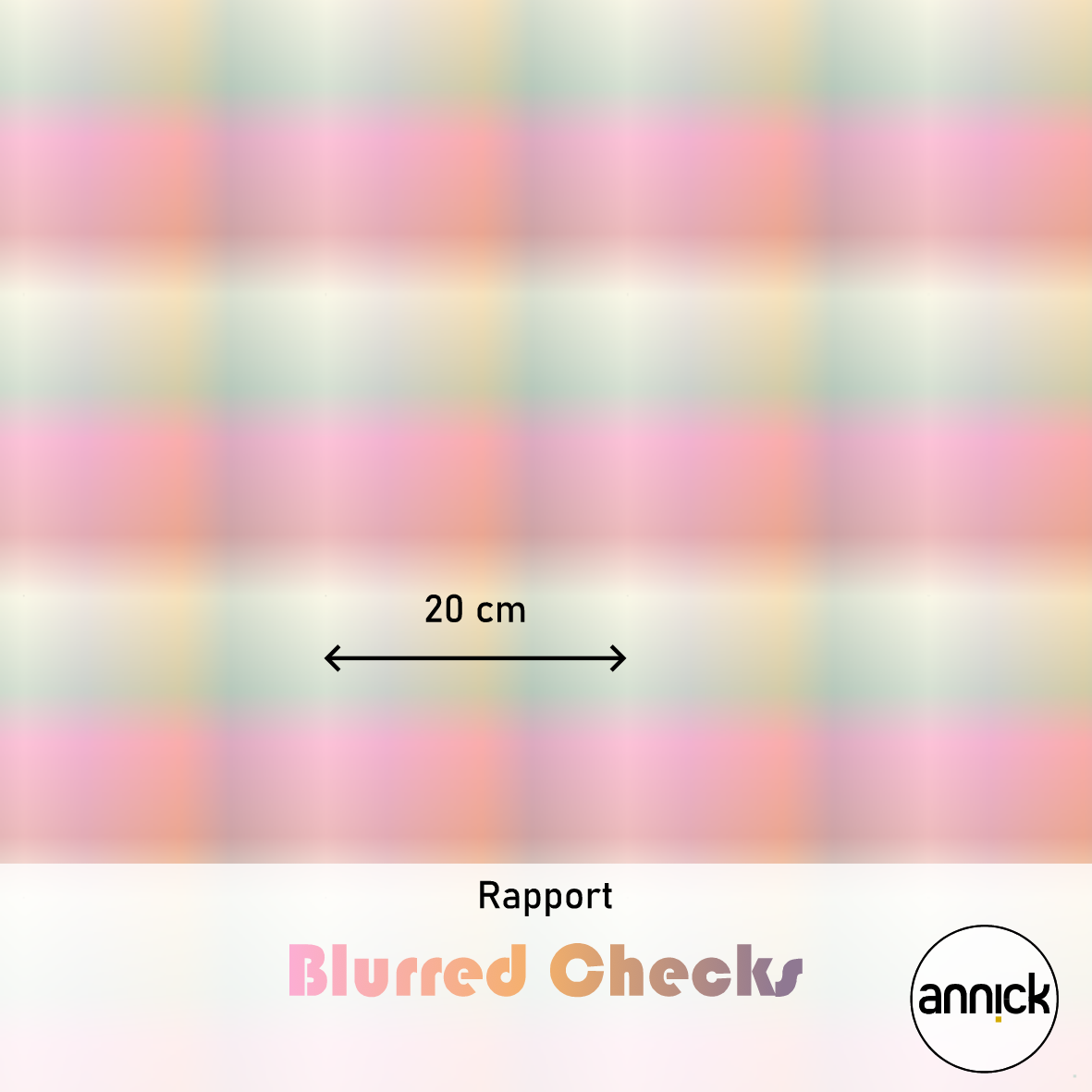 Bio Webware Stoff  -  Blurred Checks  - Annick, bunt, Abstrakt, Kariert, 100% Bio-Baumwolle