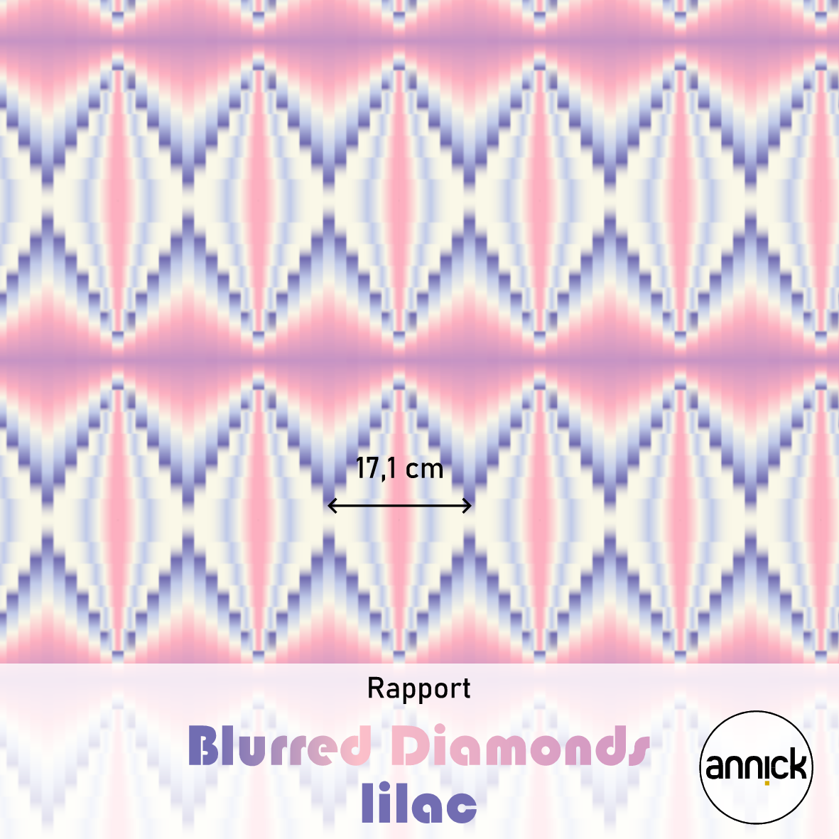 Bio Webware Stoff  -  Blurred Diamond Lilac  - Annick, bunt, Abstrakt, 100% Bio-Baumwolle