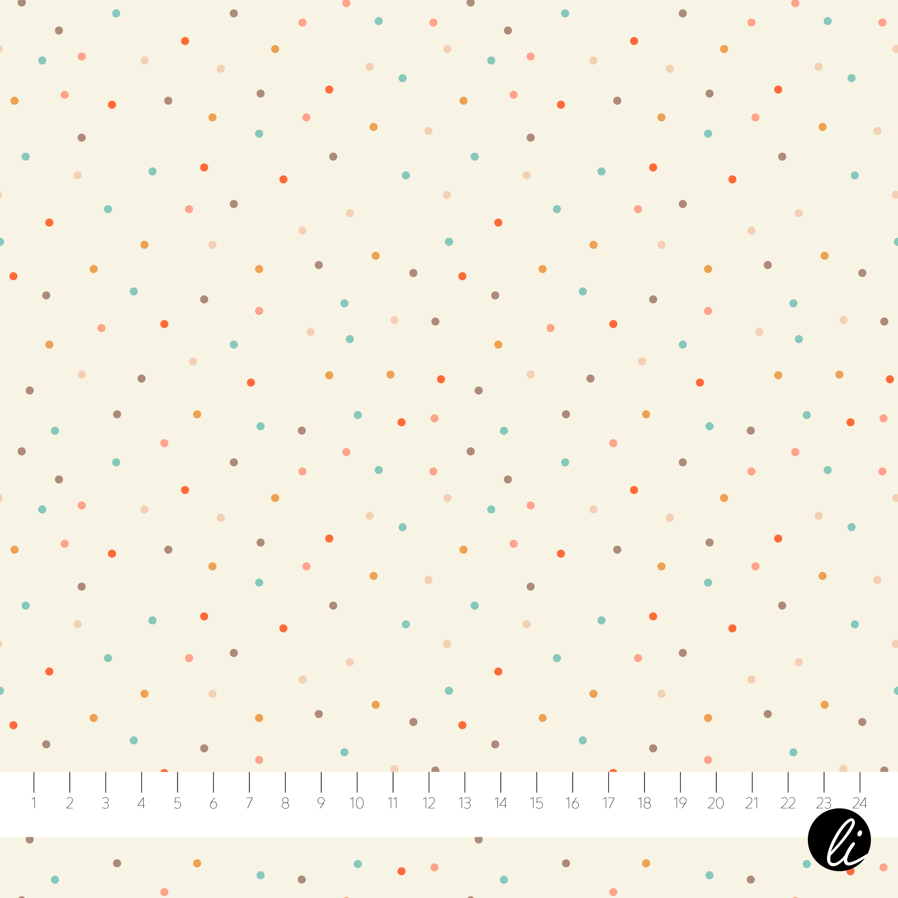 Bio Webware Stoff  - Dots Ecru - AndreaLiesert, creme, Punkte, 100% Bio-Baumwolle