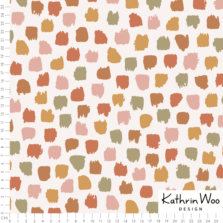 Bio Webware Stoff  -  Farbtupfer Multicolor - KathrinWoo, Herbst, bunt, Punkte, 100% Baumwolle, Breite 150 cm