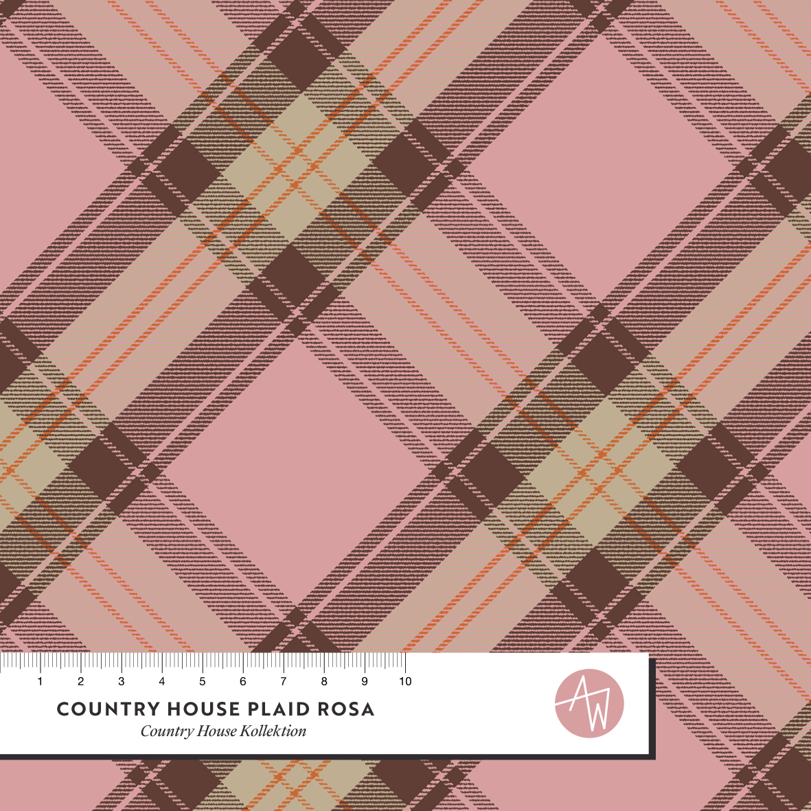 Bio Webware Stoff  - Country House Plaid Rosa - AlexandraWeise, rosa, kariert, 100% Bio-Baumwolle