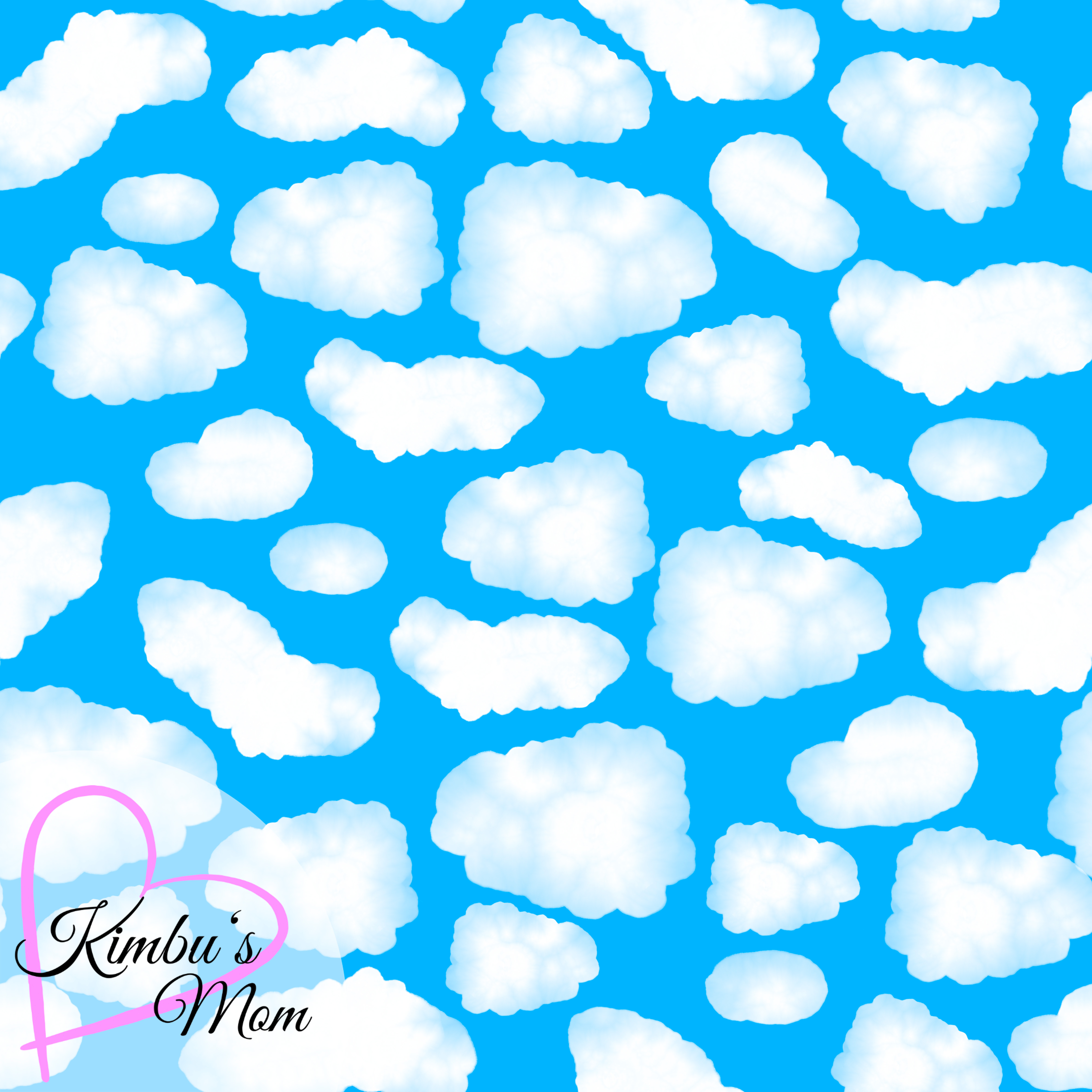 Bio Stoff  -  Clouds Day  - KimbusMom, blau, Halloween, Wetter