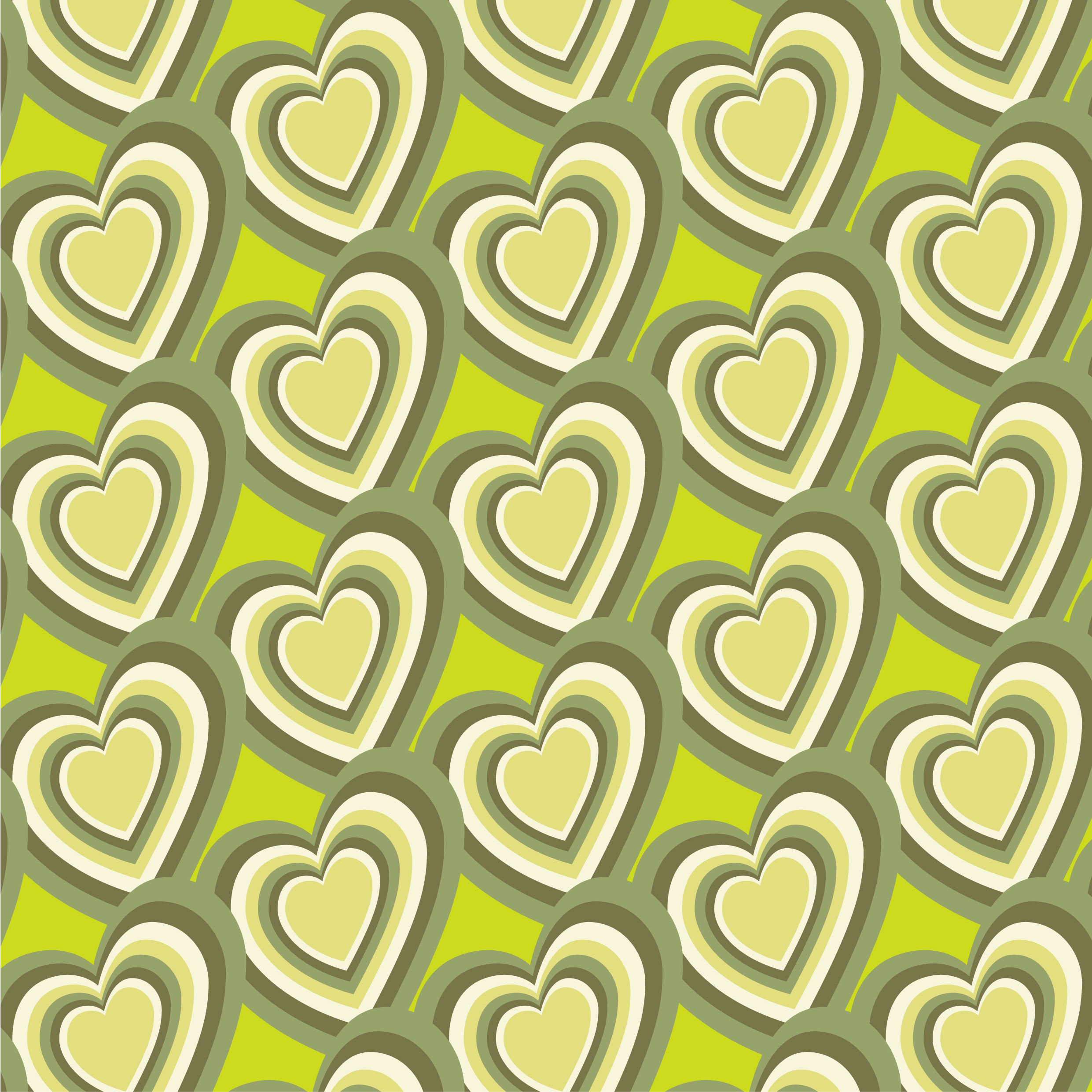 Bio Webware Stoff  -  Pouring Hearts Green  - EviRoiderDesign, grün, Herzen, 100% Bio-Baumwolle